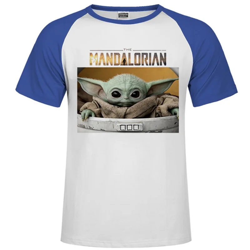 

New Star Wars 2020 menswear Mandalorian baby Yoda Design T-shirt short sleeved cool top stylish T-shirt