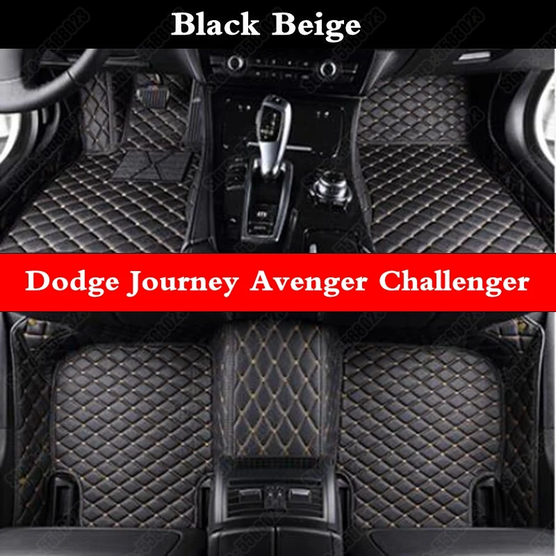 All Weather Car Floor Mats for Dodge Journey Avenger Challenger Charger Ram 1500 Caliber Black Leather Custom Foot Rugs Carpet | Автомобили