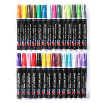 

28 Pc Color Pen Set Waterproof Permanent Paint Marker Pen Car Tyre Tread Environmental Tire Painting Marker