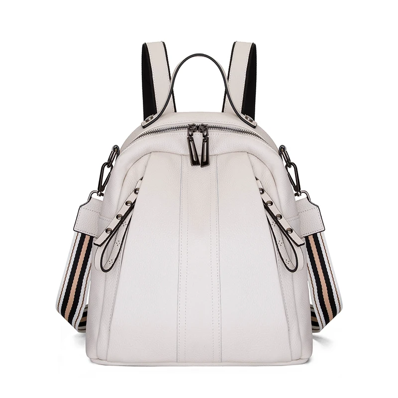 100% Genuine Leather Women's backpack Casual Waterproof real Cowhide Backpacks Female Luxury Back pack Women Travel Shoulder Bag
