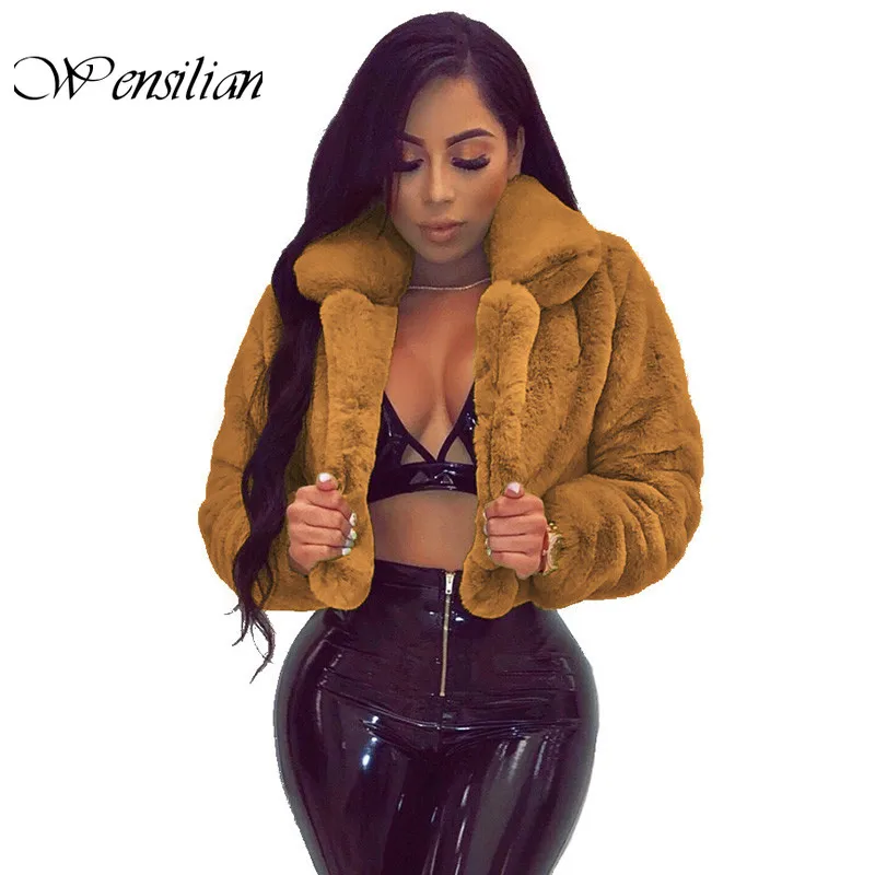 

Faux Fur Coat Turn-down Collar Female Jackets Open Stitch Women Coats and Jackets Plus Size Winter Coat Women Casaco Feminino
