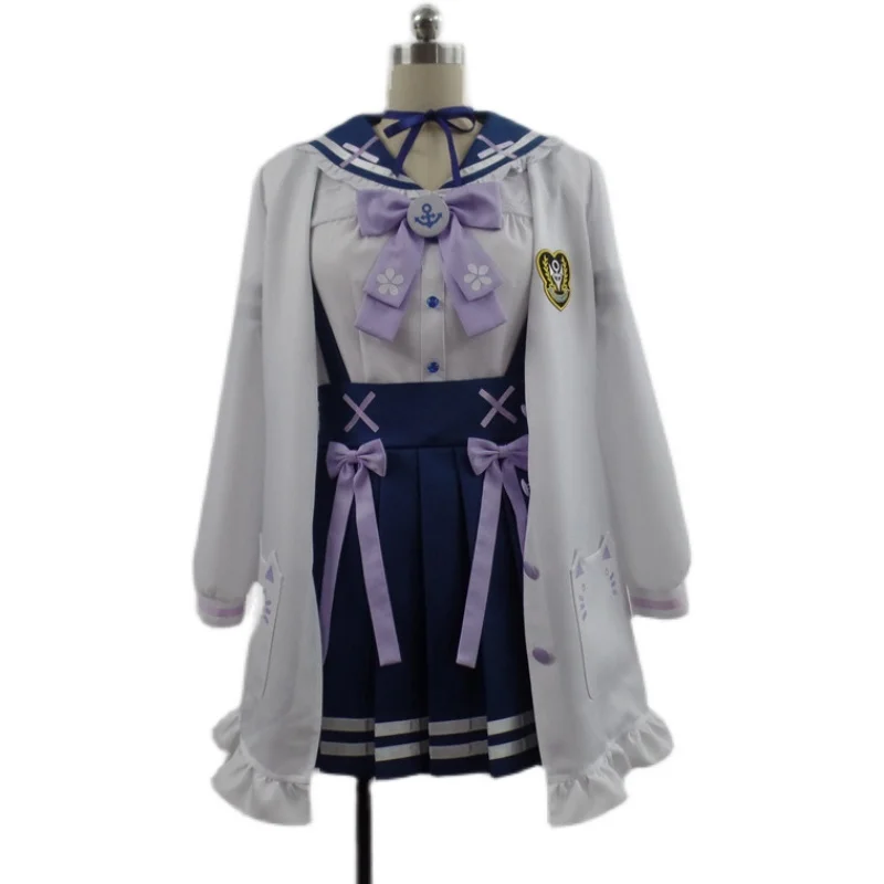 

2021 Anime VTuber Hololive Minato Aqua SJ School Uniform Dress Cute Suit Any Size Cosplay Costume Women 11 Halloween