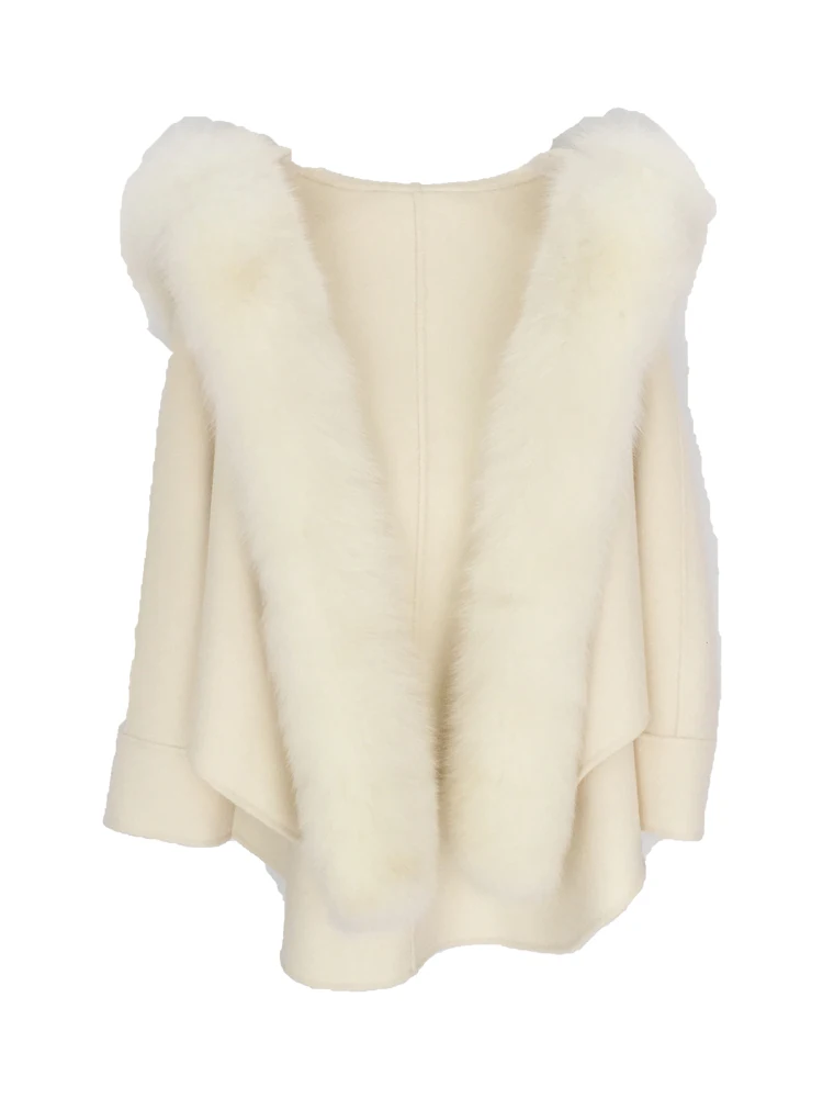 Autumn Winter New Ladies Real Wool Coat with
