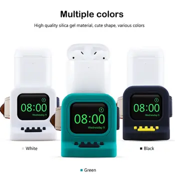 

2in1 Charging Dock Station Stand Bracket Charger Holder for -Watch AirPods
