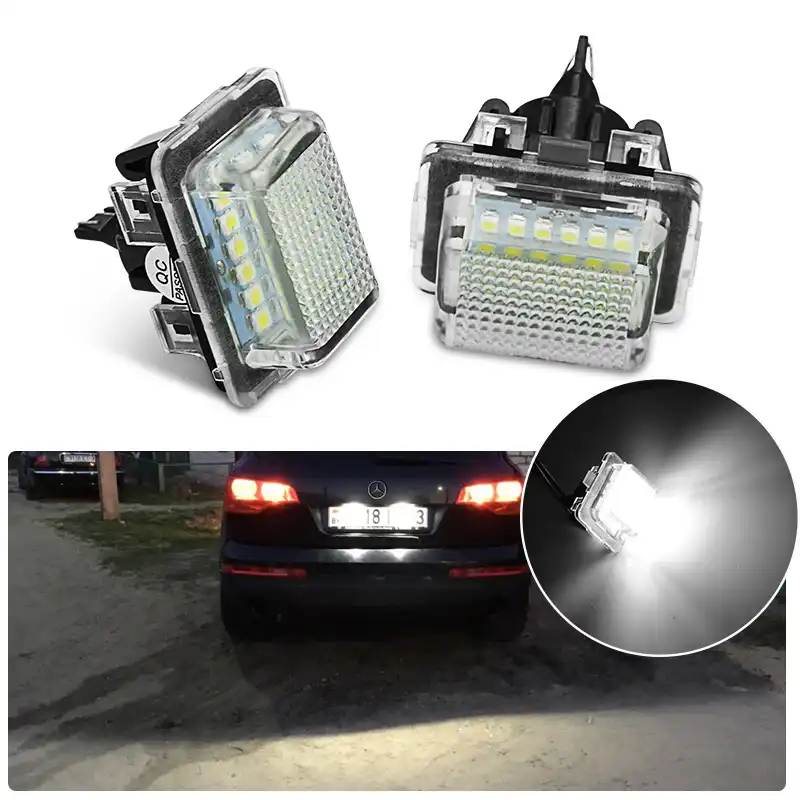Smarf Kr 2x Canbus Led License Plate Lights For Mercedes Benz Pre Lci W204 W212 W221 C63 Car Truck Lighting Lamps Auto Parts Accessories