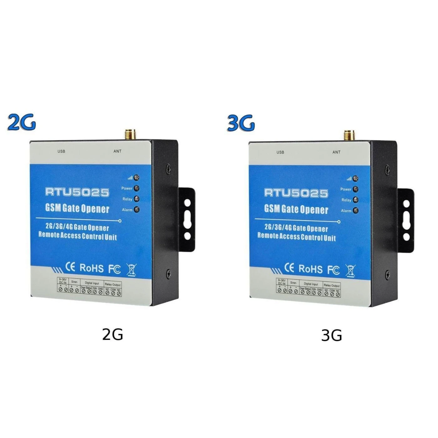 1*Door Opener Main Panel+1*Antenna+1*AC/DC Adapter 2G/3G GSM RTU5025 Wireless Mobile Phone Remote Control Gate