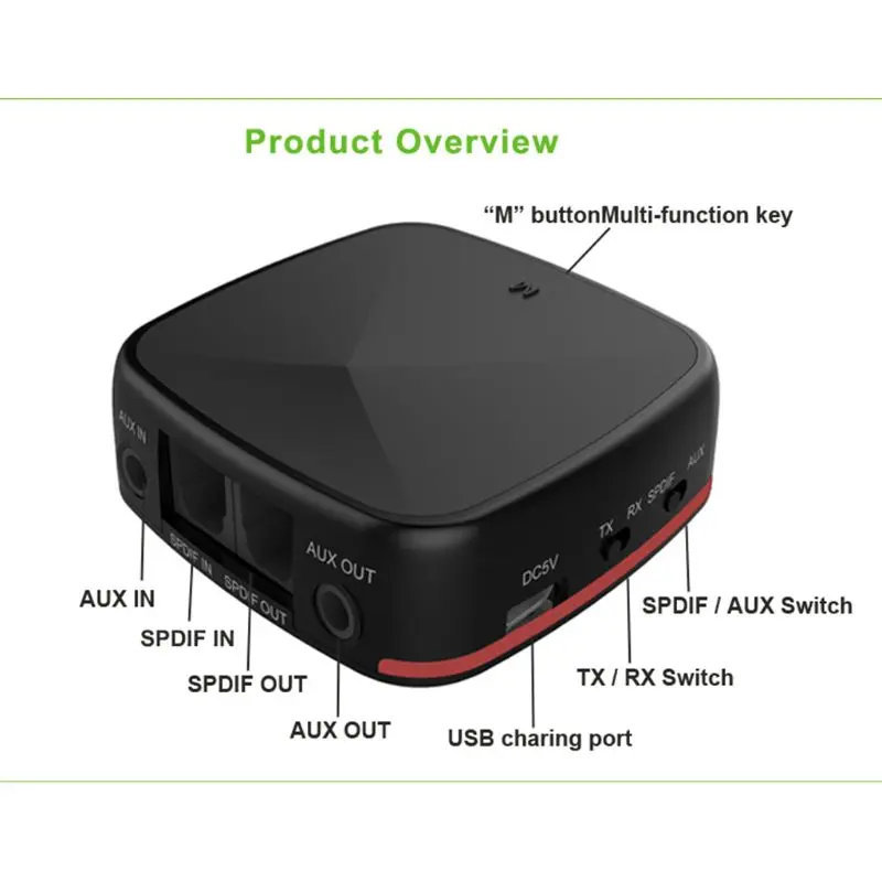 

CSR8675 Bluetooth 5.0 Transmitter Receiver Wireless Audio Adapter Optical Drive