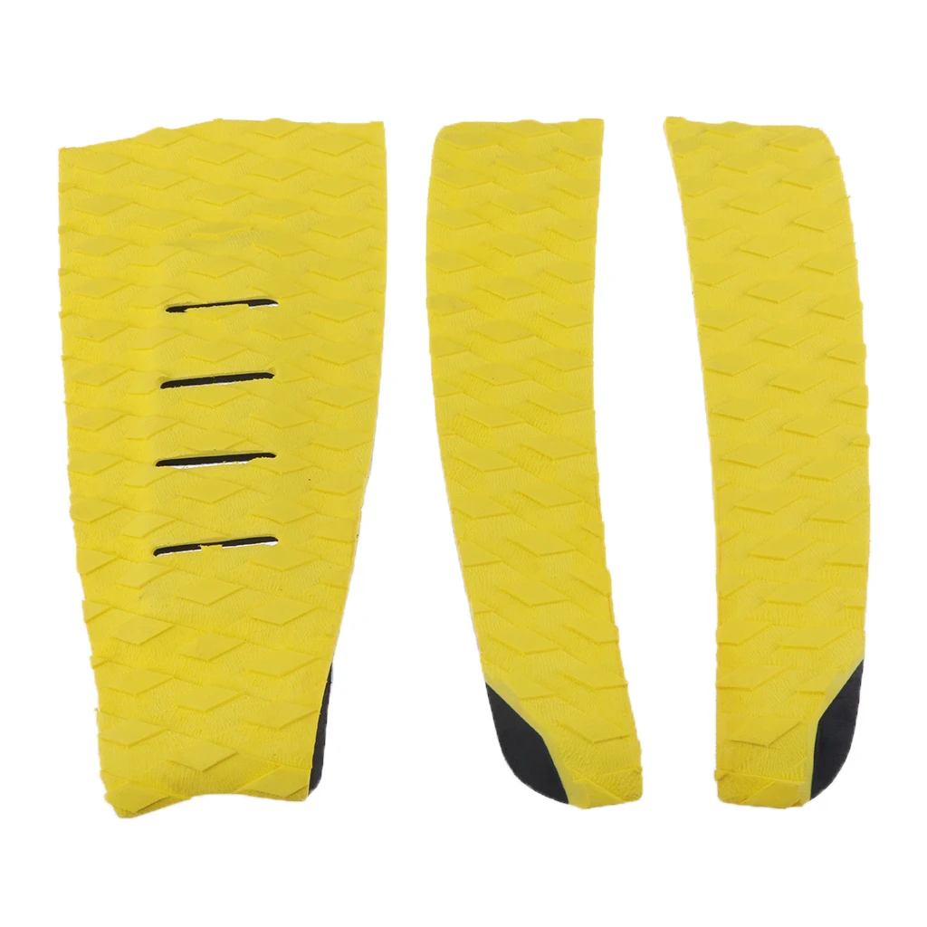 3 шт. Премиум доска для серфинга из ЭВА скимборд Тяговый коврик палубный захват хвост колодки тяговые подушки для серфинга - Цвет: Yellow as described