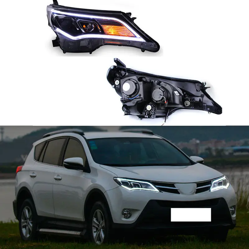 

High+Dipped Beam Lens Xenon High Light Headlight Assembly For Toyota RAV-4 2013 2014 2015