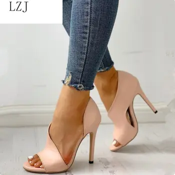 

HOT Women Pumps New Shoes Sexy High Heels Ladies Party Stiletto & Enlargers Female Silver Wedding Snake Print Heels Zapatos