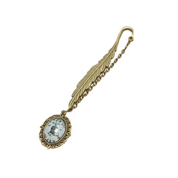 

Students Gift For Book Document Decoration Small Anti Rust Retro Bronze Vintage Bookmark Elegant Stationery With Pendant Readers