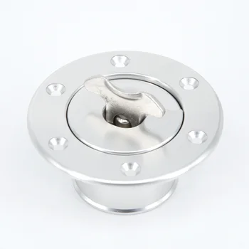 

Universal Silver Billet Fuel Cell Tank Cap Flush Mount 6 Holes W/ Accessory Kit