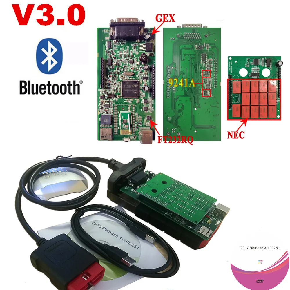 Новинка 2021 года программное обеспечение 2018.R0 2017 R3 VD DS150E CDP vd tcs cdp pro plus V3.0 с bluetooth для