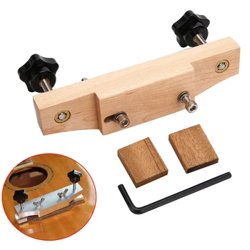 

Repair Install Guitar Bridge Clamp Luthier Tool With Cork Gasket Solid Wood Durable Musical Instrument Part Safe Caul DIY
