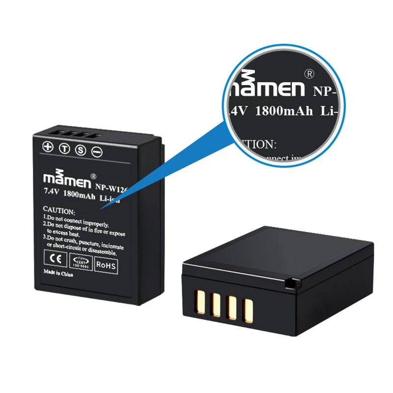 Mamen 3 шт. 1800 мАч для NP-W126 NP W126S NP W126 Fujifilm батарея для цифровой камеры+ USB lcd двойное зарядное устройство для Fuji HS30EXR HS33EXR X