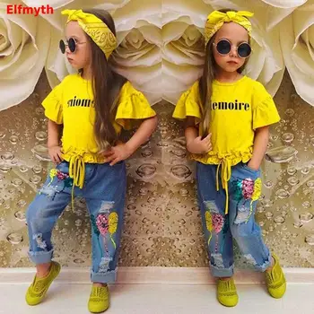

Elfmyth 2019 Girls Clothes Summer Children Clothing Sets Kids Outfit Baby Girl Ensemble Vetement Fille Conjunto Infantil Menina