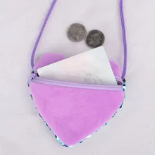 Key Sequins Love Heart Gift Children Party Zipper Birthday Fashion Cute Portable Messenger Bag Mini Coin Purse With Lanyard
