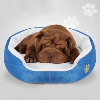 

Lamb Wool Pet Nest Small Medium Large Dog Bed Moisture Proof Bottom Soft Cat House for Teddy Chihuahua Bullfight Puppy Warm Pad