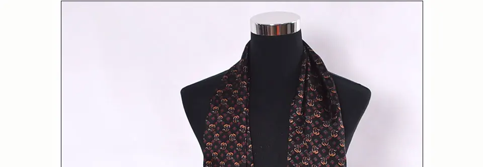 [BYSIFA] Black Red Long Scarves For Men Fashion Accessories Male Pure Silk Scarf Cravat Winter Flowers Pattern Scarf 160*26cm head wraps for men