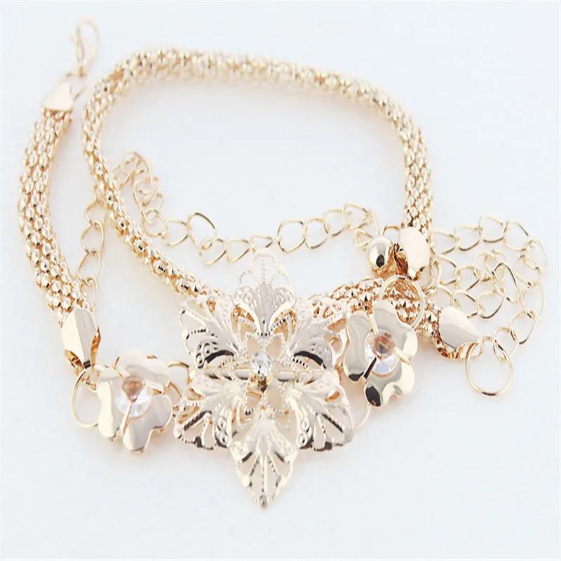 

Women Flowers Gold Waist Chain Belt Woman Dress Accessories Metal Golden Silver Sun Belt Fashion Ladies Luxury Belts
