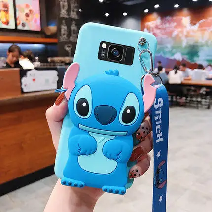 SDZ Кошелек на молнии с рисунком, чехол для телефона samsung Galaxy Note 8, 9, 10 Pro, S7 Edge, S8, S9 plus, S10, 5G, S10E, милый мягкий силиконовый чехол - Цвет: SDZ
