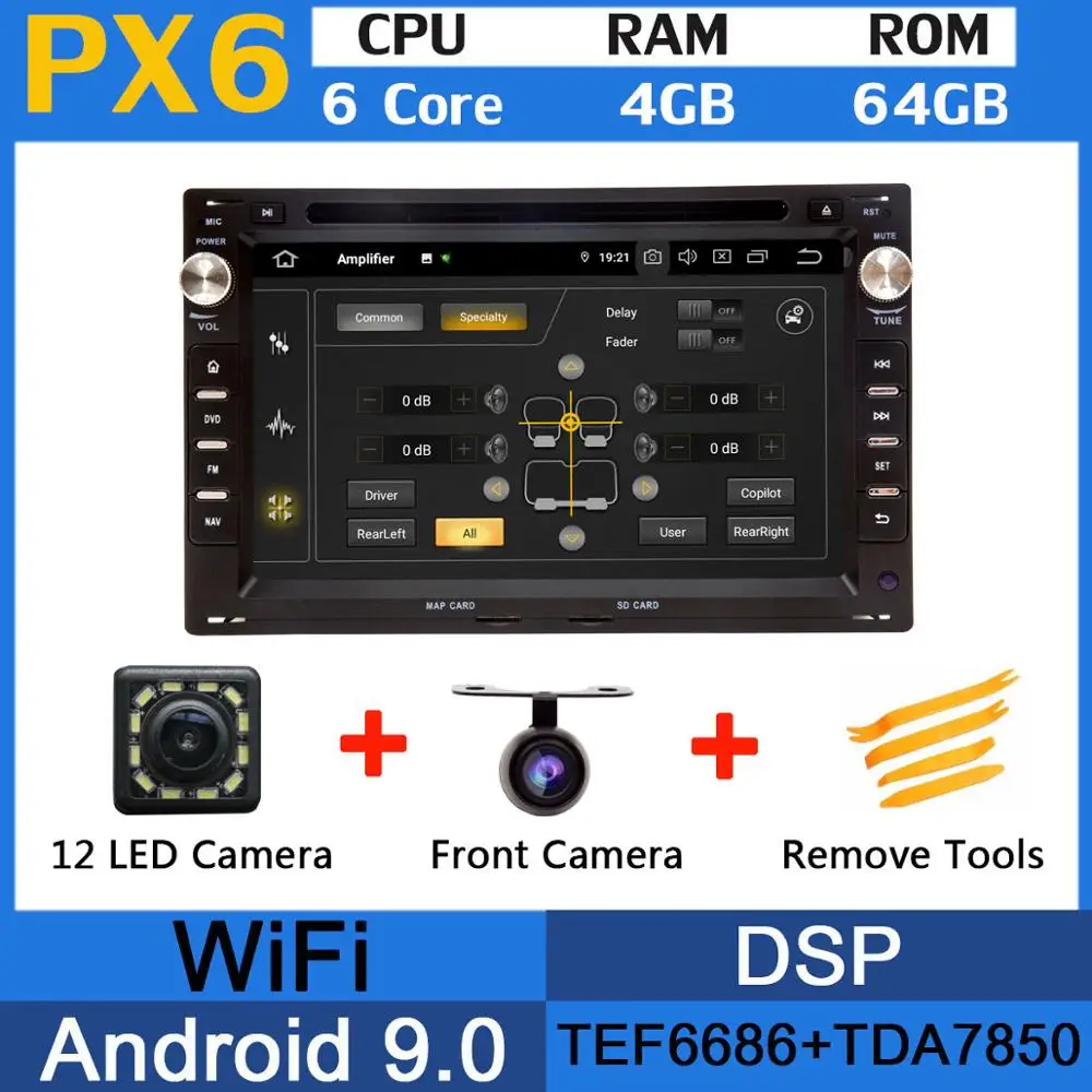 PX6 Восьмиядерный Android 9,0 4 Гб+ 64 Гб USBx5 для Volkswagen VW Bora Polo MK3 MK4 Passat B5 MK5 Sharan GOLF IV Jetta автомобильный радиоприемник gps - Цвет: PX6