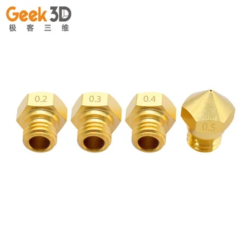 

5pcs 3D Printer Parts Nozzle M7 Threaded Screw 0.2/0.3/0.4/0.5/0.6/0.8/1.0mm for 1.75mm Extruder printers Head accessories