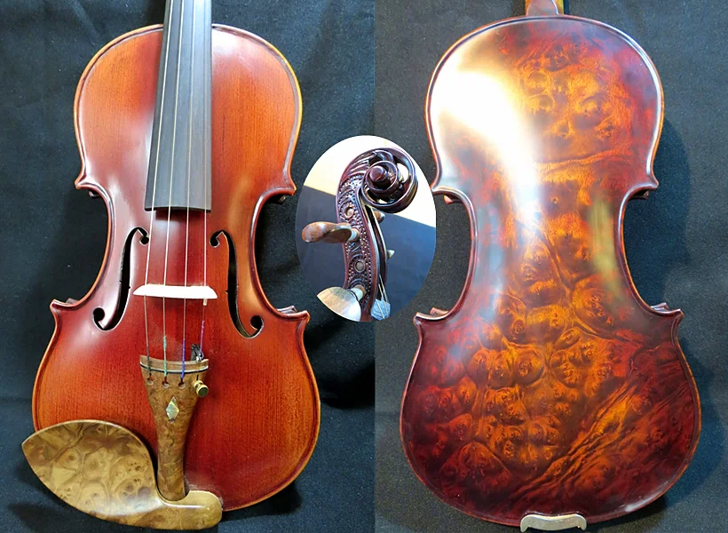

Strad style SONG master bird's eye maple wood 4/4 violin,mellow and elegant sound #14634