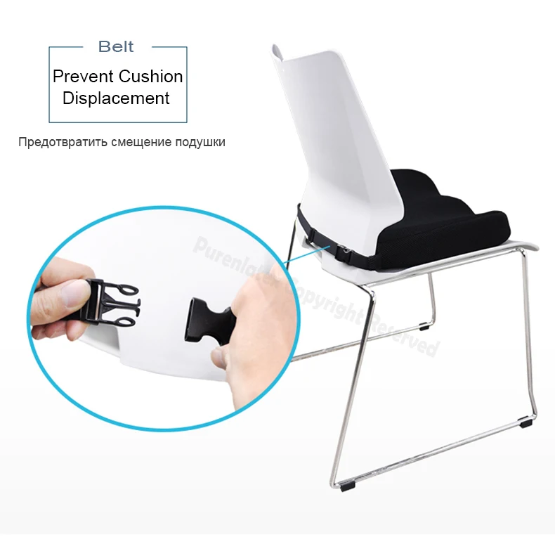 Ортопедическая подушка с эффектом памяти из пуренлатекса, Ортопедическая подушка для стула копчика, коврик для сиденья автомобиля, коврики для инвалидных колясок, геморрой, позвоночника, подушки для лечения позвоночника