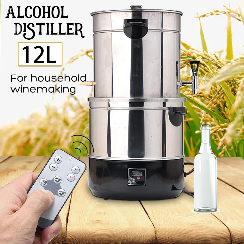 

1500W 12L Home DIY Brew Distiller With Contoller Moonshine Alcohol Still Stainless Copper Water Wine Essential Oil Brewing Kit