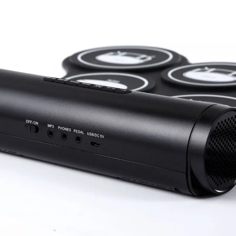 Portable Stereo Digital Electronic Roll Up Drum Kit 9 Silicon Drum Pads Support MIDI Function Built-in Speakers USB Powered Q6PB