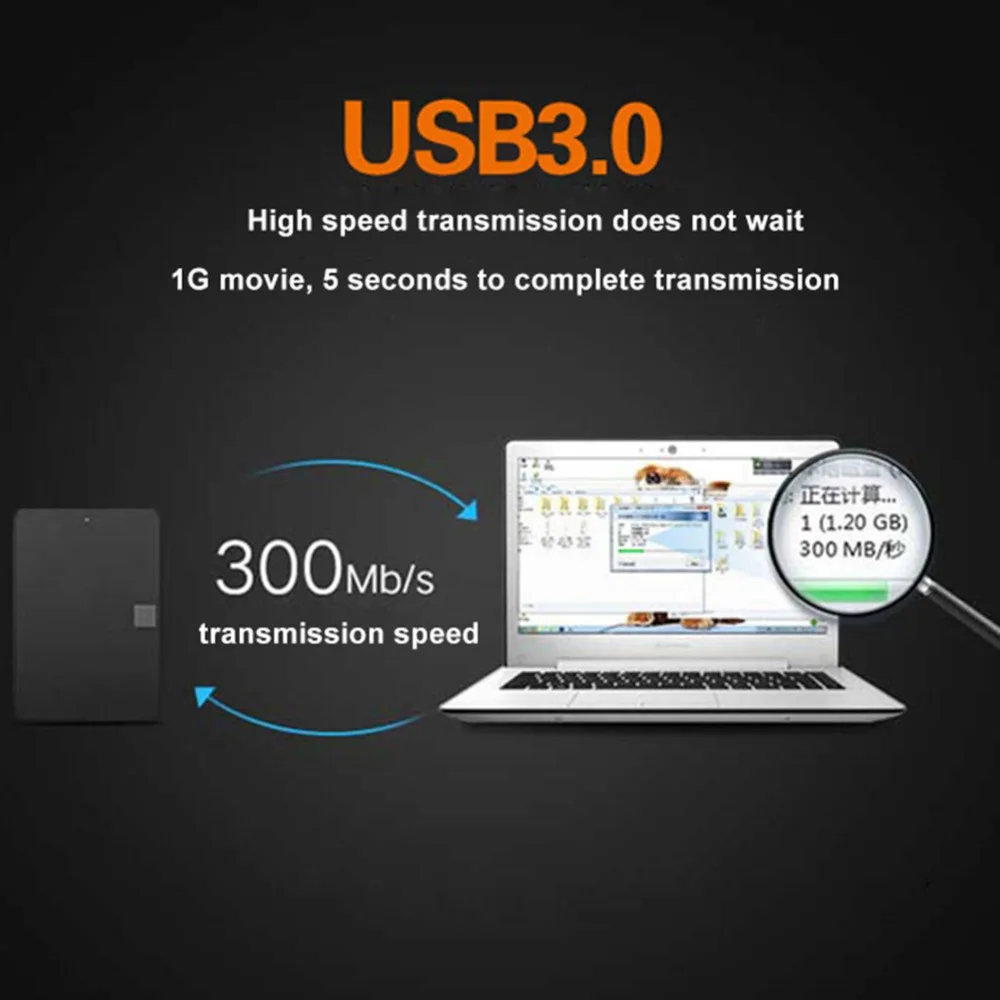 2,5 HDD чехол USB 2,0 внешний жесткий диск чехол высокоскоростной 2 ТБ корпус SSD, HDD жесткий диск Док-станция для WIndows Mac OS