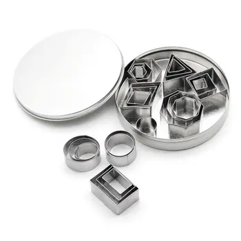 

Cookie Cutter 24 Pcs/set Stainless Steel Fondant Cake Baking Mold Round Heart Flower Star Shape Biscuit Decorating Moulds