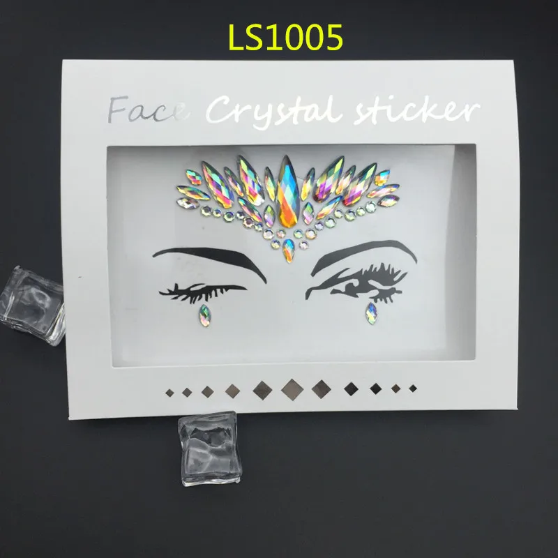 1005 Temporary Rhinestone Glitter Tattoo Stickers Party Gems Body Jewels Temporary Face Flash Makeup Jewels Tattoos Fake Festival - Цвет: 1005