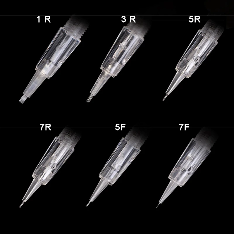 Spiral needle 100 pcs for Charmant machine Convenient 1D 1R 3R 5R 5F 7F Screw Needles Permanent makeup tattoo Tattoo set |