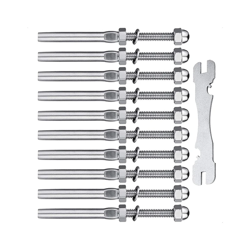 Kit Per Ringhiere In Cavo Da 10 Pezzi, Estremità Con Perno A Pressare Per Ringhiere In Cavo~p142646459 - Foto 9