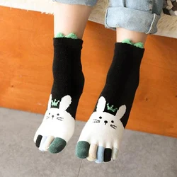 Children's Five Finger Socks Cotton Fashion Non-slip Cute Animal Toe Socks Non-slip And Breathable