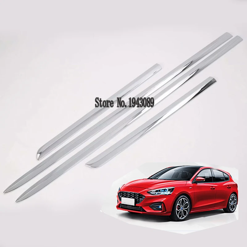 Для Ford new Focus 4 шт. Боковая дверь формовочная прокладка для тела стример Защитная крышка-накладка крышка комплект отделка обшивка кузова полоса