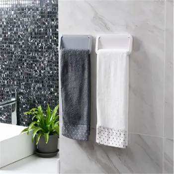 

Creative Useful Paste Punch-free Towel Rack Shelf Bathroom Towel Pole Kitchen Bathroom Single Towel Rack Bath Towel Rack