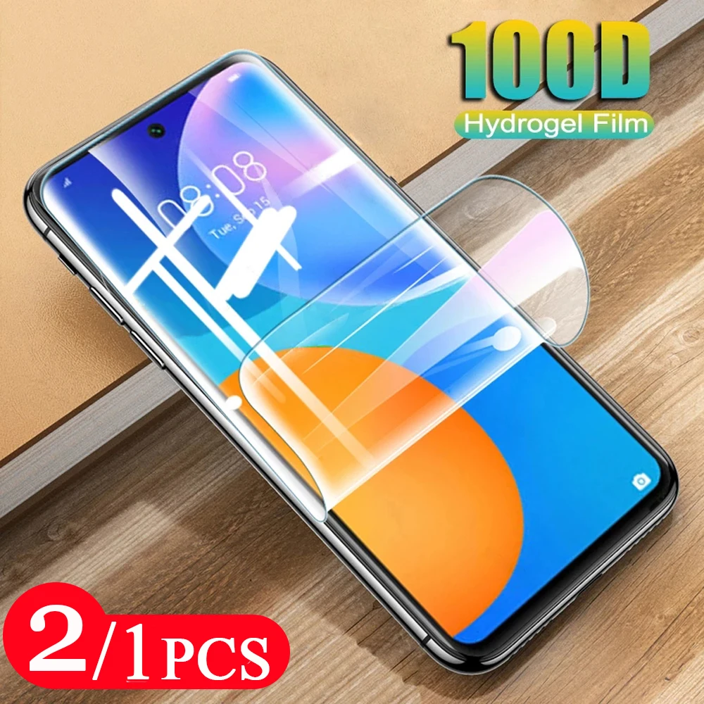 

2-1Pcs cover hydrogel film for huawei p smart Z S 2021 2020 pro 2019 plus 2018 protective film Not Glass phone screen protector