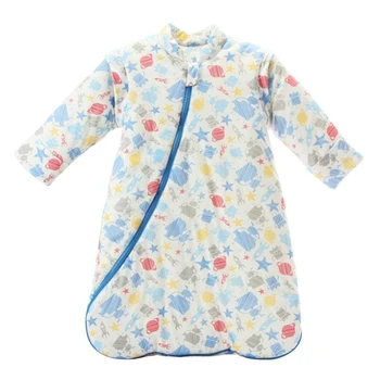 

Unisex Baby Sleepsack Wearable Blanket Cotton Sleeping Bag Long Sleeve Nest Nightgowns Thickened Winter Robot/3.5 Tog
