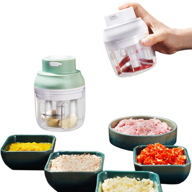 Többfunkciós Mini Húsdaráló Usb Elektromos Fokhagyma Masher Présprés Mincer Zöldség Chili Chopper Konyhai Szerszámok 100/250 Ml - Image 2