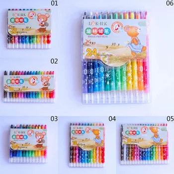 

12/18/24Pcs/Set Unicorn Crayon Korean Creative Graffiti Kawaii Oil Pastel Pens For Kids Painting Drawing School Office Supply