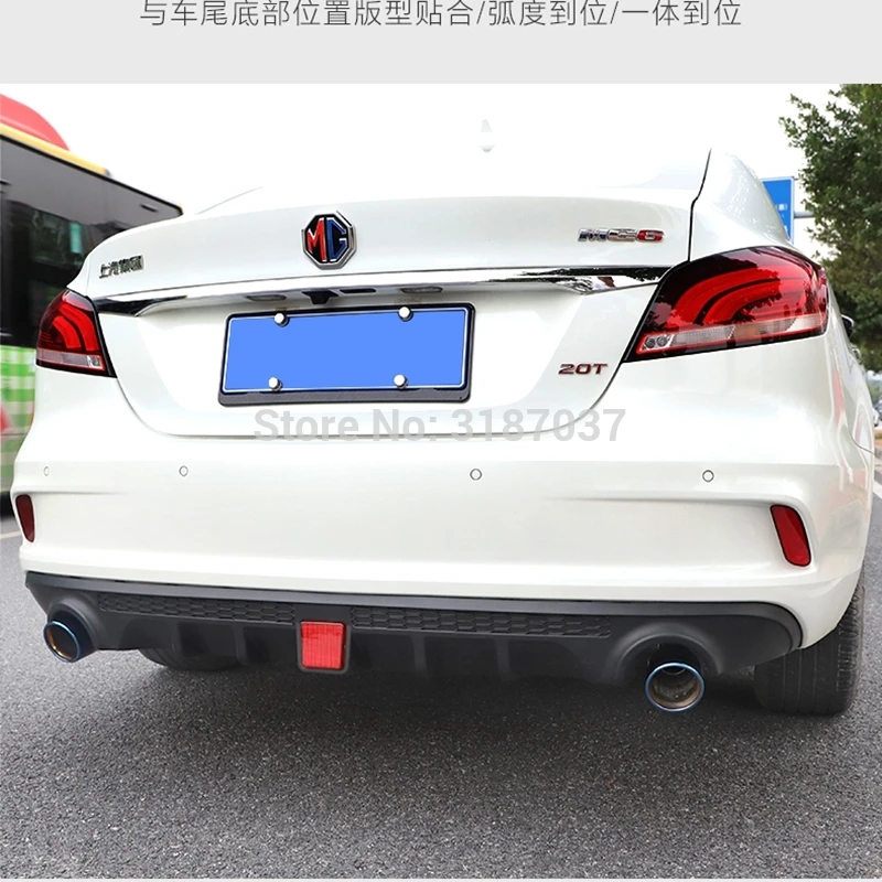 

For Morris Garages MG 6 Body kit spoiler 2018-2019 M ABS Plastic Rear Diffuser Bumper Trunk Protector Cover Car Styling
