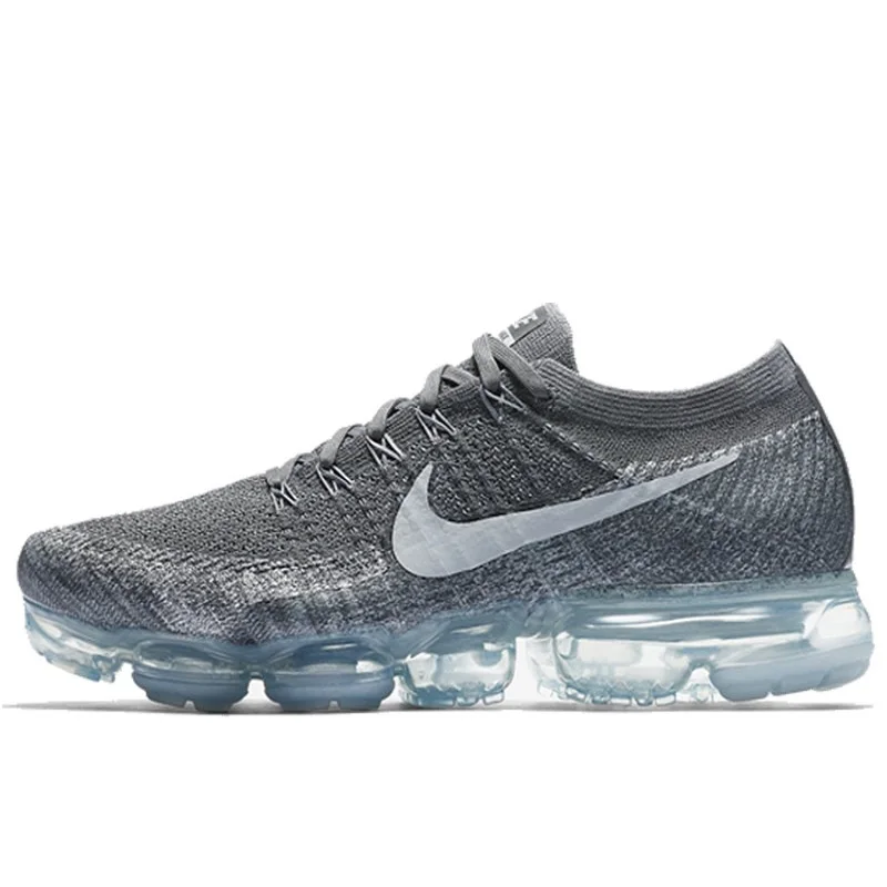 Оригинальные дышащие мужские кроссовки для бега от Nike Air VaporMax Flyknit, удобные Легкие беговые кроссовки 849558 - Цвет: 849558-002