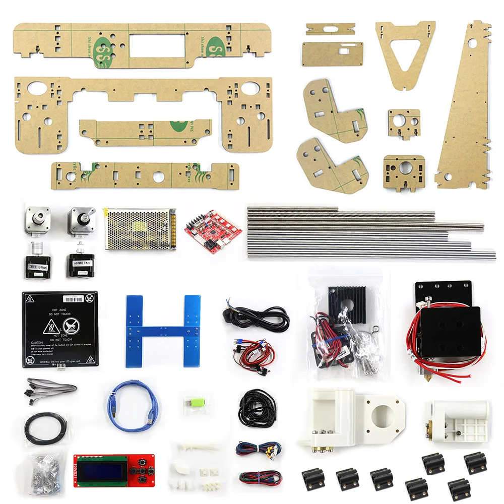 Anet A8 3d принтер MK8 экструдер насадка настольный 3d Принтер Комплект самостоятельной сборки акриловая рамка ЖК-экран Стандартный с 10 м нити