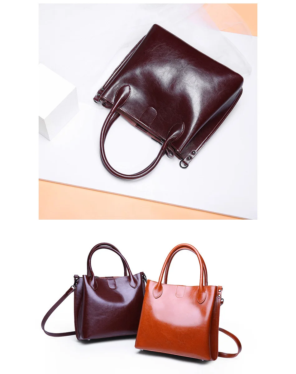 Yonder женская сумка из натуральной кожи в стиле ретро кофейного цвета, Простая Дорожная сумка-тоут, Вместительная женская сумка через плечо