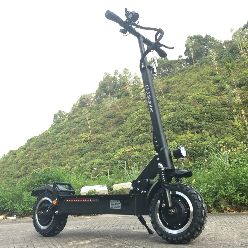  FLJ T113 60V/3200W Dual Motor Electric Scooter with most Strong power Dual engines 11inch Off Road 