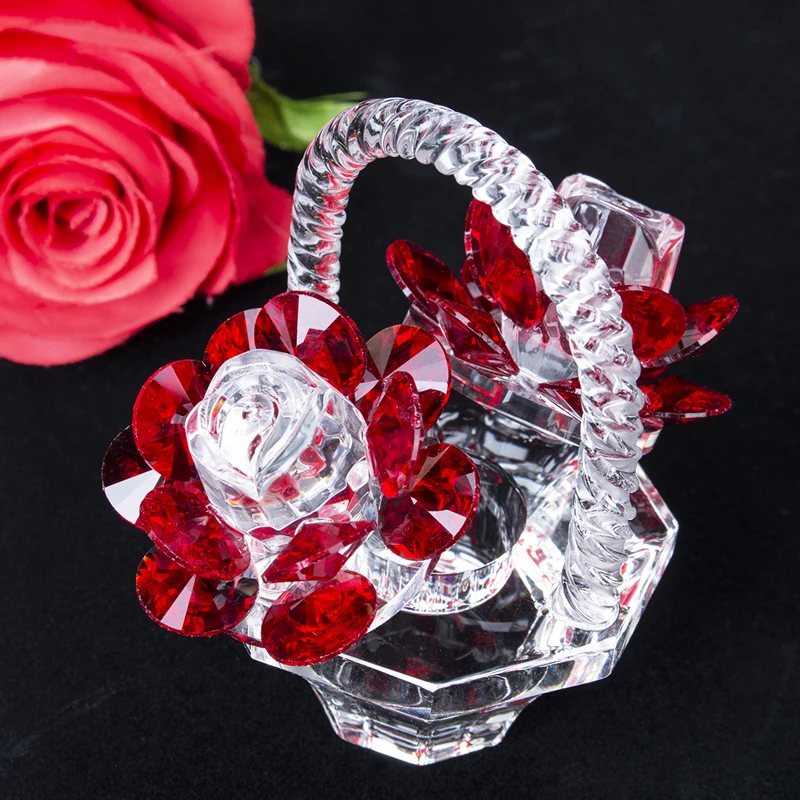 H&D 6 styles Elegant Crystal Dreams Flowers Figurine Collectible Statue Best Gift for Christmas Birthday Home Wedding Decoration