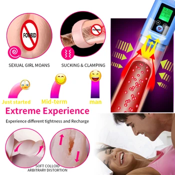 Electric Penis Enlargement Pump penis extender vacuum pump for men Erection Training Vibrator Cock Extender Can male masturbator 4